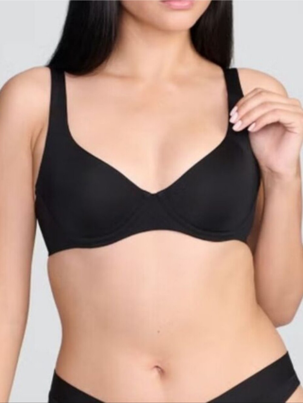 CUUP The Scoop Microfiber Bra Black Underwire 32C NWOT